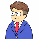 穏やかな表情の弁護士水谷のイラスト